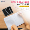 Enday Large Pencil Pouch for 3 Ring Binder 3Pocket Flat Pencil Pouch Zippered Binder Pencil Pouches for School Home and