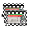 Fustylead Checkered Binder Pencil Pouch for 3 Ring Pencil Pouches Bags with Zipper Clear Window for School Office Cosmet