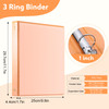 3 Ring Binder 6 Pack 1 Inch Binder with 2 Interior Pockets Clear View Overlay Large Capacity Round Ring Binders for Offi
