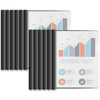 Binditek 12 Pack Heavyduty Clear Report Covers with Sliding Bars 110 Sheet Capacity 15mm Sliding Bar File Folder Letter