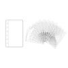 NatSumeBasics 12 A7 Binder Pockets Clear Cash Budget Envelopes PVC Planner Inserts for 6Ring a7 Binder Sheet Protectors