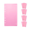 NatSumeBasics 24 A6 Cash Envelopes Zipless Pink A6 Binder Pockets 35 x 6 Sleeves Sheet Protector for 6 Ring Planner Inse