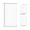 NatSumeBasics 12pcs Zipless Cash Envelopes A6 Binder Pockets Frost PP Planner Inserts Sheet Protectors for 6 Ring Binder