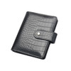 NatSumeBasics Black A7 Binder Wallet Cash Envelopes Budget Binder 47 x 57 Crocodile Faux Leather Notebook Cover 6 Rings