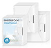 Agoer 3 Ring Binder Pocket28 Pack Heavyweight Plastic Folder with Hook and Loop ClosureLetter Size clear Poly Envelope w