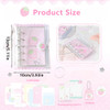 Kawaii M5 5 Rings Binder Notebook PVC Pink Strawberry Loose Leaf Binder Refillable Spiral Notebooks Daily Journal Cute S