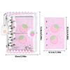 Kawaii M5 5 Rings Binder Notebook PVC Pink Strawberry Loose Leaf Binder Refillable Spiral Notebooks Daily Journal Cute S