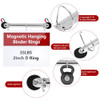 DLUGOPIS 5 Pack 3 Ring Magnetic D Ring Binder 2 inch Silver Letter Size 35 Pound Pull Force Metal