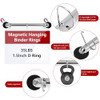 DLUGOPIS 10 Pack 3 Ring Magnetic Binder Mechanism 15 inch D Shaped Binder Rings for Hanging 85 x 11 Inch Sheets of Paper