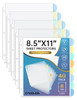GAUENEEN 40 Pcs Clear Sheet Protectors with Tabs for 3 Ring Binder Binder Dividers with 8 Tabs Clear Plastic Notebook Pa