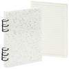 Koqye A5 Acrylic Notebook Binder 6 Ring Loose Leaf Personal Planner Binder 90 Sheets Refills Paper Lay Flat Design Gold