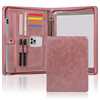 Rose Gold PadfolioPadfolio for WomenLeather Binder 3 Ring A4 Binder Planner with Laptop PocketLegal Pad PortfolioBusines