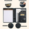 GZRHKJ Genuine Leather LeftHanded Portfolio Folder Business Slim Portfolio Folio Organizer Resume Folder A4 Document Fol