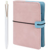 Multibey A7 Refillable 6 Ring PU Leather Binder Mini Padfolio Binder Notebook Cover for A7 Filler Paper Loose Leaf Perso