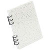 MultiBey A5 Binder 6Ring Glitter Acrylic Notebook Cover Black Metal Round Ring with 45 Sheets Lined Inner Papers A5 Loos