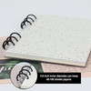 MultiBey A5 Binder 6Ring Glitter Acrylic Notebook Cover Black Metal Round Ring with 45 Sheets Lined Inner Papers A5 Loos