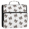 Kigai Cow Print Bows 3 Ring Zipper Binder with Handle Shoulder Strap Expanding File Multiple Pockets Binder Organizer