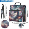 Kigai Galactic Dragon 3 Ring Zipper Binder with Handle Shoulder Strap Trapper Keeper Expanding File Multiple Pockets Bin