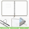 Uquelic Document Organizer Soft PVC Binder with 12 Colorful Pockets Zipper Binder 3 Ring with Dividers Letter Size 11 x