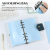 10pcs A6 Binder Cash Envelopes 6 Holes Opening Binder Pockets A6 Insert with 2 Pockets for Budgeting Money Binder Insert