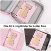 SKYDUE 3 Ring Pencil Pouch Case for Binder Zipper Pencil Pouches for Girls Boys Clear Window Pencil BagPencil Case with