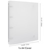A4 4 Ring Binder Cover Clean Transparent Soft PVC for Refillable Notebook Shell withMatte surfaceforStamp Die Storage Ov