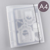 A4 4 Ring Binder Cover Clean Transparent Soft PVC for Refillable Notebook Shell withMatte surfaceforStamp Die Storage Ov