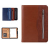 SAYEEC Leather Portfolio Notebook Binder with Calculator A5 6 Ring Refillable Budget Planner Binder Cover with Zipper Zi