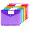 Tamaki 6 Pack Binder Pocket Plastic Folders with Label Binder Organizer Binder Dividers with Pockets Letter Size Assorte