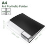 MG 100Pocket Binder with PP Plastic Sleeves A4Black Art Portfolio Folder with Clear Sheet Protectors Display 200 Pages f
