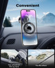 OQTIQ for Magsafe Suction Cup Phone Mount, Dashboard/Windshield Phone Mount for Car with 360 Degree Rotation and Strong Magnetic Hold, Compatible wit