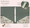Steel Mill Co Cute Decorative Hardcover 3 Ring Binder for Letter Size Paper 1 Inch Round Rings Binder Organizer for Scho