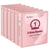 COMIX Standard 3 Ring Binder 1 inch with Clear View Cover 1 Round Ring View Binder Holds 200 Sheets of US Letter Size Pa