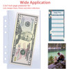 40 Pack 80 Pockets Budget Sheet Protector Sleeves for A6 6 Ring Binder UltraClear Cash Binder Sleeves DoubleSided Top Lo