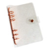Personal A6 Glitter PVC Binder Cover Clear Soft PVC Notebook Shell 6 Rose Gold Round Ring Binders with Snap Button Closu