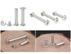 LBY 100pcs Phillips Chicago Screws M5 x 1020304050mm Binding Screw Posts Book Screws Binding Barrels and Screws Assortme