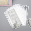 12pcs A6 Binder Pockets Clear Cash Envelopes Waterproof PVC Pouch Page Protectors for 6Ring Notebook Binder Pictures Fil