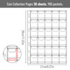 900 Pockets Coin Sleeves 30 Sheets Coin Pages Coin Collecting Supplies with Standard 9 Holes Coin Sheets Plastic for Bin