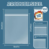 VOKOY 100 Pack Resealable Current Size Comic Book Bags Crystal Clear Self Sealing Comic Sleeves Storage Protection for R