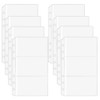 CRASPIRE 12Pcs Binder Pockets A6 No Zipper 3Pockets Cash Budget Envelopes 6 Rings Binder Clear PVC Zipless Money Folder