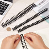 GORGECRAFT 12Pcs Binding Combs Spines 30 Rings Black Plastic Coil Machine Wire Twin Spiral Trimmable Book Binder Adding