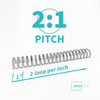 Binditek 50 Pack Double Loop Wire Binding Spines 58 in Binding Wire for Letter Size 21 Pitch 140 Sheet Capacity 21Loop 5