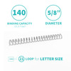 Binditek 50 Pack Double Loop Wire Binding Spines 58 in Binding Wire for Letter Size 21 Pitch 140 Sheet Capacity 21Loop 5