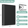 SUIN Economy 1Inch 3RingBinder Customizable Clear View Cover for US Letter Size 812 x 11 Perfect for OfficeSchool Black