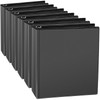 CIXILDTS 2 Inch 3 Ring Binders Slant D Ring Binder Fit US Letter Size Paper 2 View Binder with 2 Pocekts 6 Packs Black