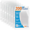 Better Office Products 200 Count Mini Poly Sheet Protectors Standard Weight Diamond Clear 55 x 85 200 Pack