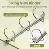 SUNEE 3 Ring Binder 2 Inch Clear View Binder Three Ring PVCFree Fit 85x11 Inches for School or Office Supplies Yellow 1