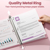 SUNEE 3 Ring Binder 2 Inch Clear View Binder Three Ring PVCFree Fit 85x11 Inches for School or Office Supplies Assorted