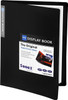 Sooez 30Pocket Binder with Plastic Sleeves 9x12 Black Heavy Duty Art Portfolio Folder with Clear Sheet Protectors Displa