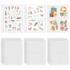 Dajino 30 Sheets Clear Binder Sleeves 124 Pocket Sheets Protectors Double Sided Plastic Sleeves for Photo Card Sticker S